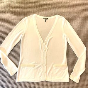 Escada White Cardigan Sweater